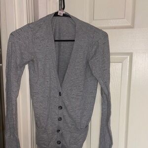 Mossimo Supply Co Gray Cardigan Sweater V-Neck Knit